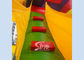 Hot commercial outdoor crayon inflatable bounce house with basketball ring N slide inside for kids parties